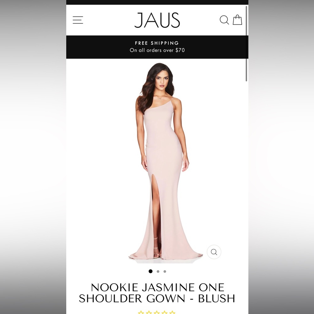COPY - Jasmine One Shoulder Gown in blush
Nookie